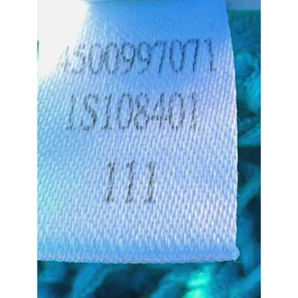 Chicos Halo Open Knit Riviera Pullover Aqua Blue Short Sleeve Sweater Top Size 0 - Picture 7 of 9